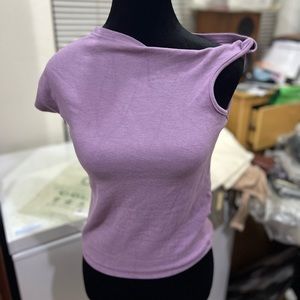 OGL asymmetrical twist shoulder short sleeve